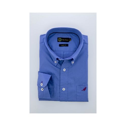 Camisa Poplin button down - Blue