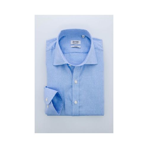 Camisa Annoni Short Collar Espigada - Celeste