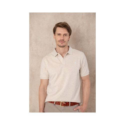 Remera Pique Melange - Beige