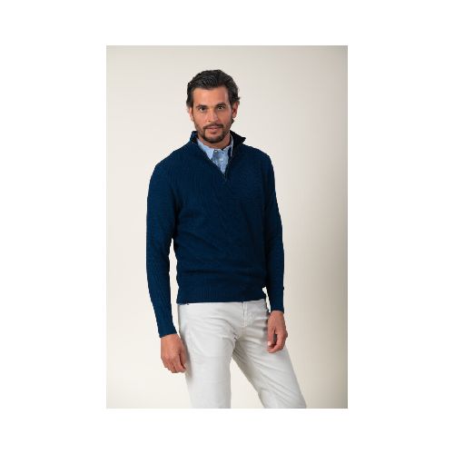 Sweater Denim medio cierre