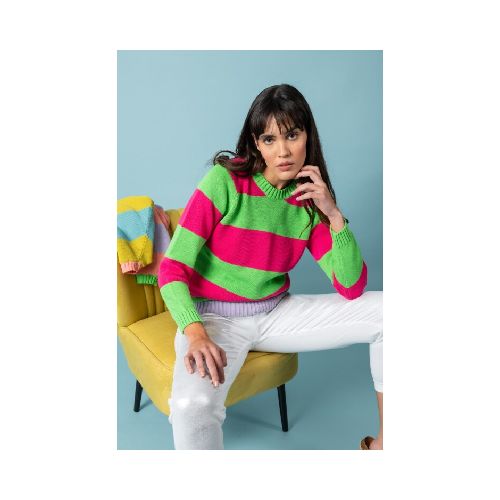 Sweater Crew Dama - Fucsia