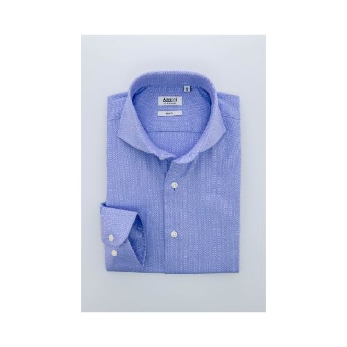 Camisa Annoni Hudson Collar Slim-Fit - Celeste