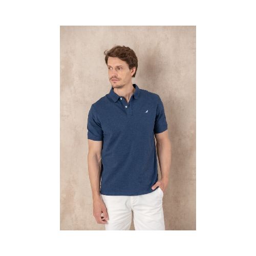 Remera Pique Melange - Blue