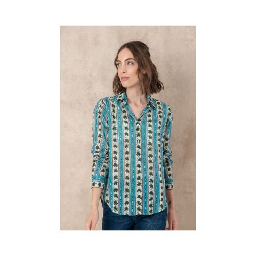 Camisa estampada dama - Green