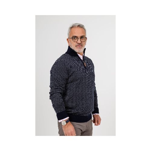 Sweater Medio Cierre Jacquard A