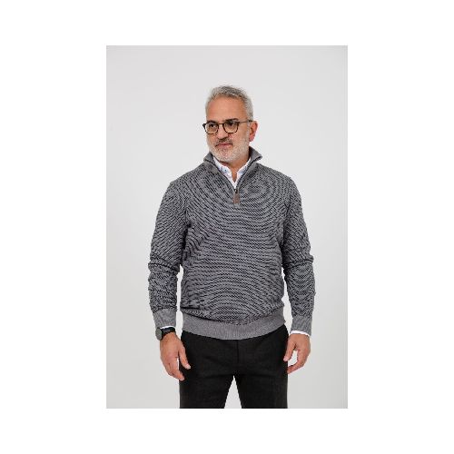 Sweater Medio Cierre Jacquard G