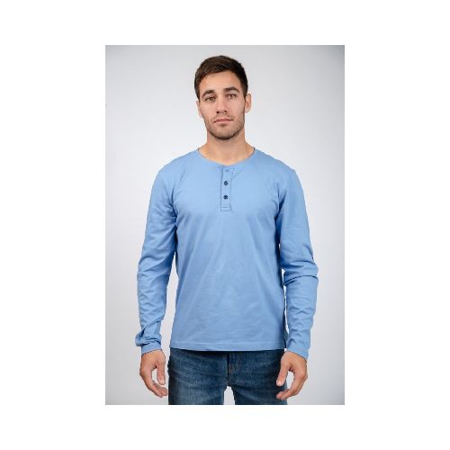 Remera Manga Larga Cuello Henley – C