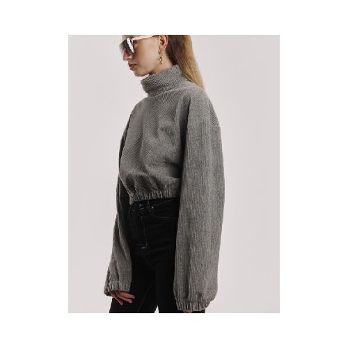 Sweater acanalado - gris