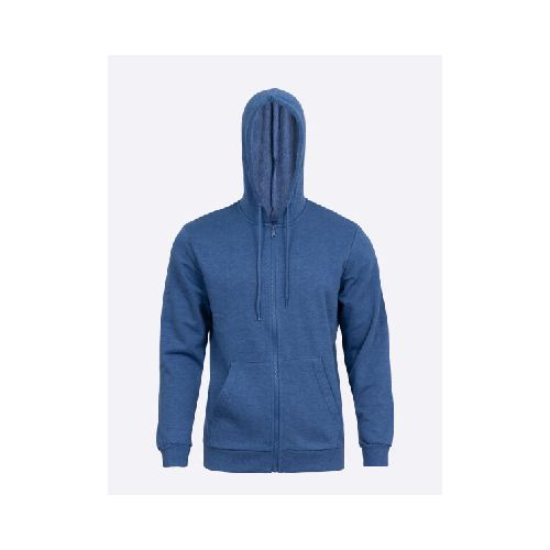 Campera felpa - azul melange