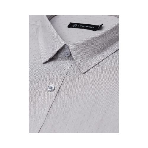 Camisa m/l jacquard - gris