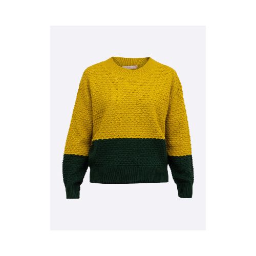 Sweater color block - oliva