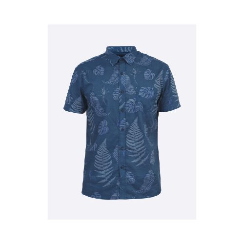 Camisa m/c estampada - azul