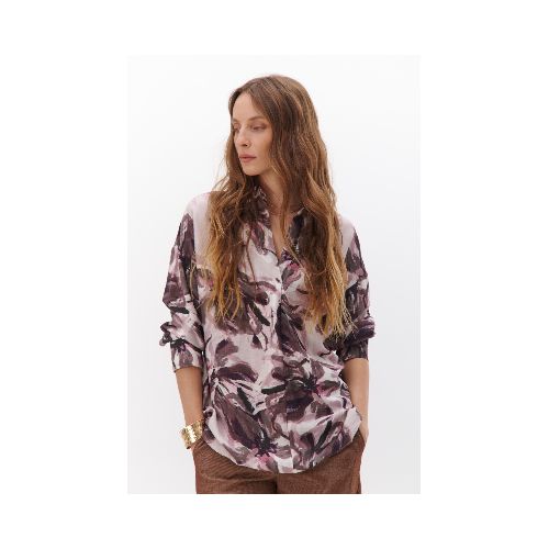 BLUSA HANNA PETALOS - BURDEOS