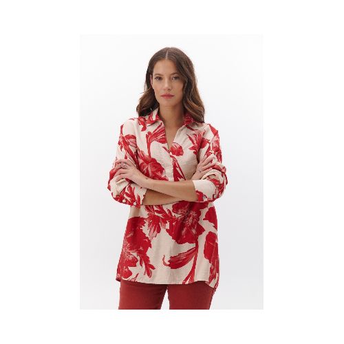 BLUSA HANNA PETALOS - ROJO