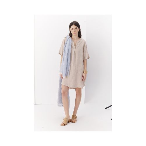 VESTIDO LINO THELMA - BEIGE