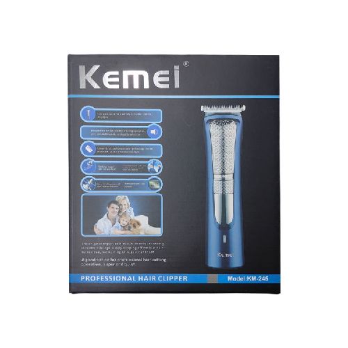 Cortapelo Kemei KM-245, 4 cabezales recargable USB en caja  KEMEI