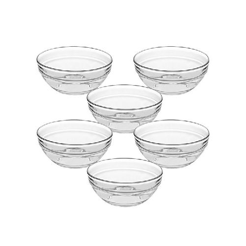 Bowl compotera de vidrio 130ml x6, en caja  Ninguna