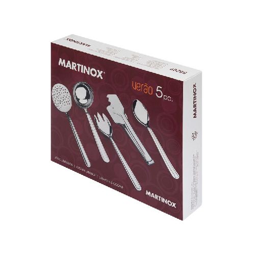 Cubiertos para servir x5 acero inoxidable en caja, VERAO MARTINAZZO  