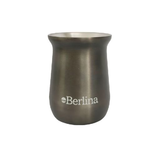 Mate alto 260ml Berlina GRIS, doble pared de acero inoxidable, en caja  Ninguna