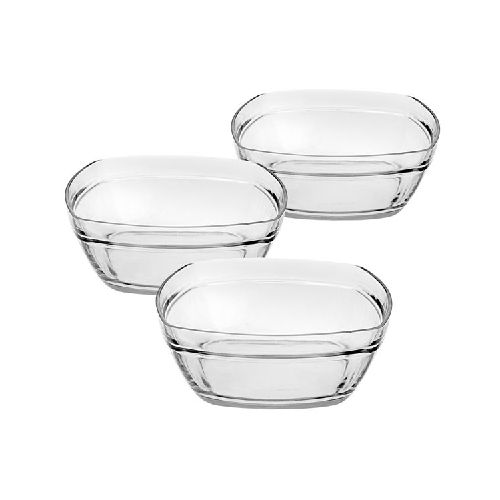 Bowl de vidrio 1800ml x3, en caja  Ninguna