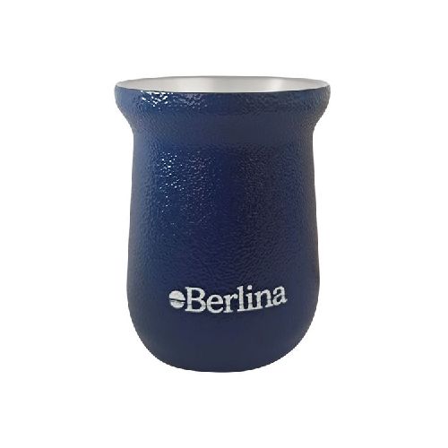 Mate alto 260ml Berlina AZUL, doble pared de acero inoxidable en caja  