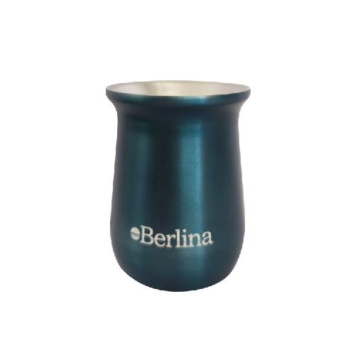 Mate alto 260ml Berlina AZUL, doble pared de acero inoxidable, en caja  Ninguna