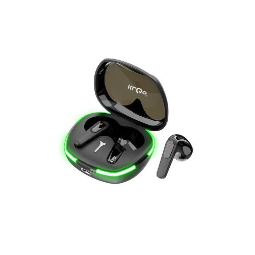 Auriculares inalámbricos Bluetooth V5.1 TWS, con cargador, color negro, KLGO en caja  Ninguna