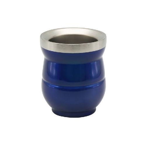 Mate Berlina, 140ml doble pared de acero inoxidable, AZUL, en caja  