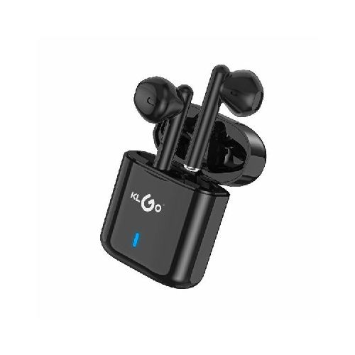 Auriculares inalámbricos Bluetooth V5.3 TRUE, con cargador, color negro, KLGO en caja  