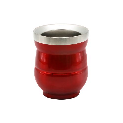 Mate Berlina, 140ml doble pared de acero inoxidable, ROJO, en caja  Ninguna