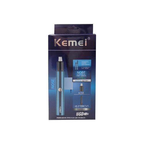 Cortapelo depilador nasal y orejas recargable USB KEMEI KM-491, en caja  