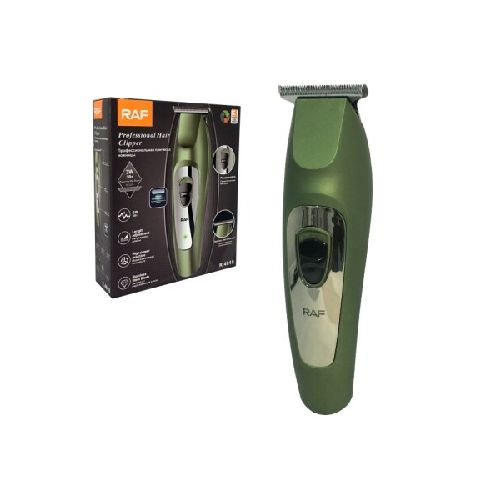 Máquina Corta Pelo Afeitadora Eléctrica Profesional Recargable con Cuchilla de Acero Inoxidable - Verde - RAF - R4010