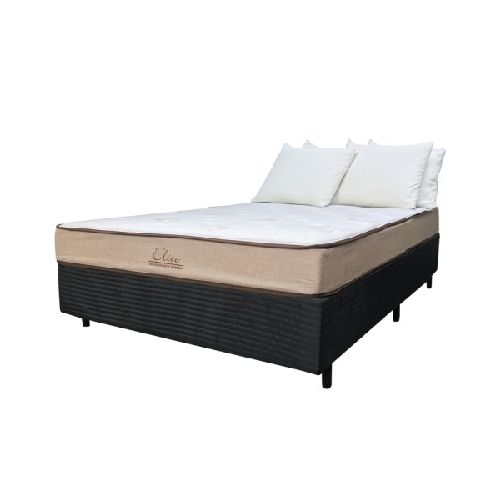 Sommier 2 Plazas Élite Resortes Pocket y Espuma 138 x 188 x 62 cm - 120 Kg