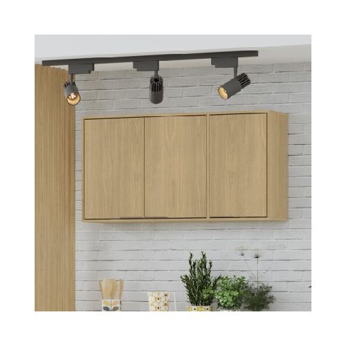 Mueble Aéreo de Cocina Modular Gloria 120 cm 3 Puertas 1 Estante Castaño / Off White