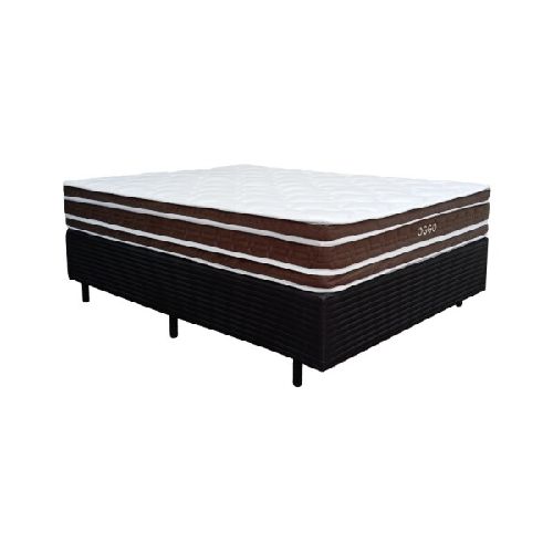 2 Plazas Sommier Base Box Colchon Maximo Espuma y Doble Pillow Top Reversible 138 x 188 x 28 cm - 130 Kg