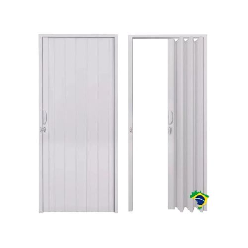 Puerta plegable en PVC Altura 210cm Ancho 60cm - Blanco