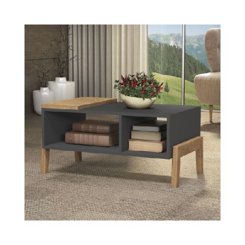 Mesa de Living Combinada con Patas en Madera - MDP - Linea Melilla