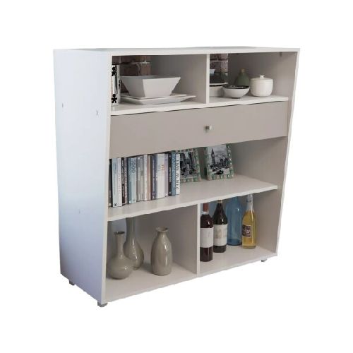 Mueble Aparador Bar Bodega De Vinos Botellero Barcito - MDP - Blanco