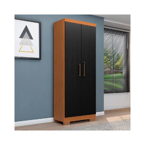 Armario Multiuso Max Plus 2 Puertas Negro/Canela - Disco