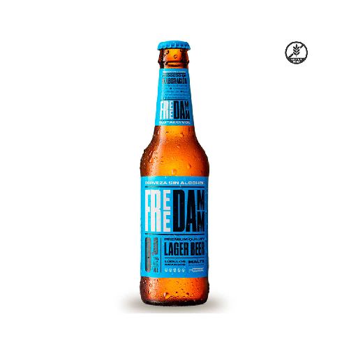 Cerveza FREE DAMM 0.0 sin gluten 330 ml - Disco