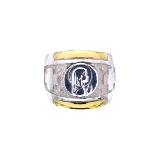 Anillo religioso de plata 925, VIRGEN NIÑA.