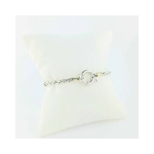 Pulsera de plata 925 y double en oro 18 ktes.