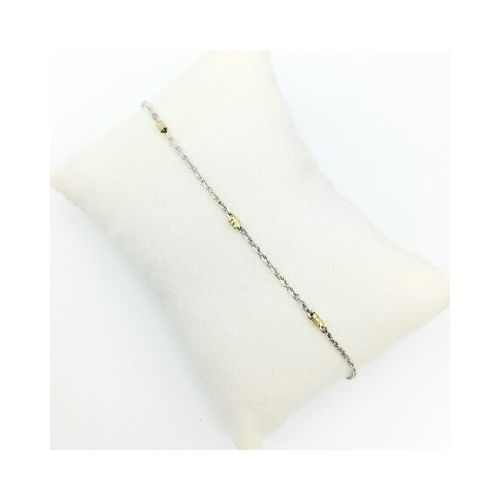 Pulsera de plata 925 y double en oro 18 ktes, FORCET.