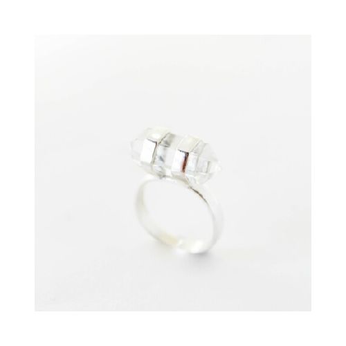 Anillo Texas Nº2 Cuarzo Cristal - Plata 925