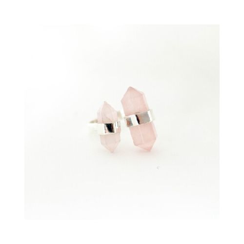 Anillo Dallas Nº2 Cuarzo Rosa - Plata 925