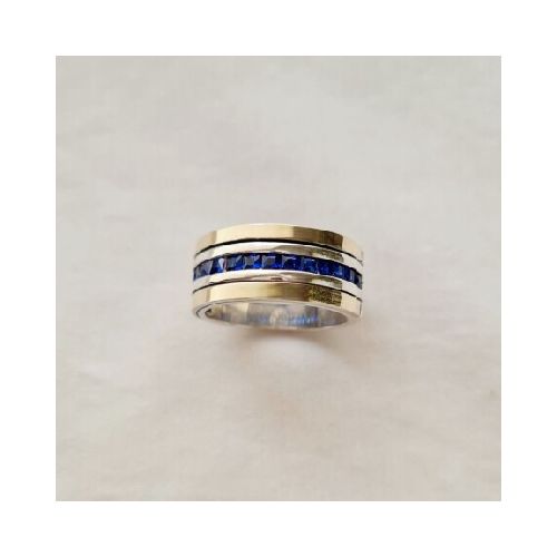 Anillo Penelope Blue - Plata y Oro