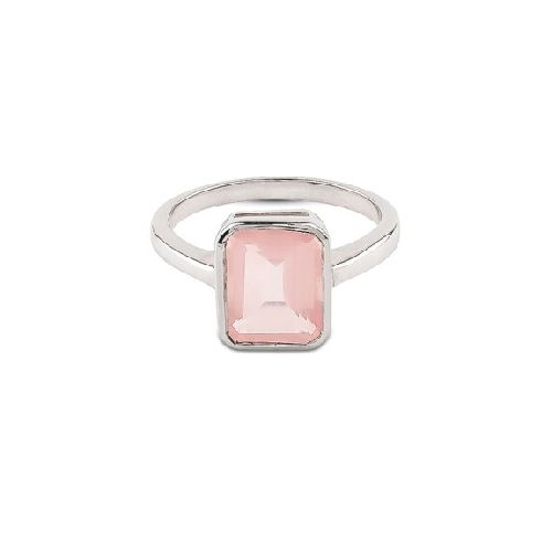 Anillo Burkina Cuarzo Rosa - Plata 925