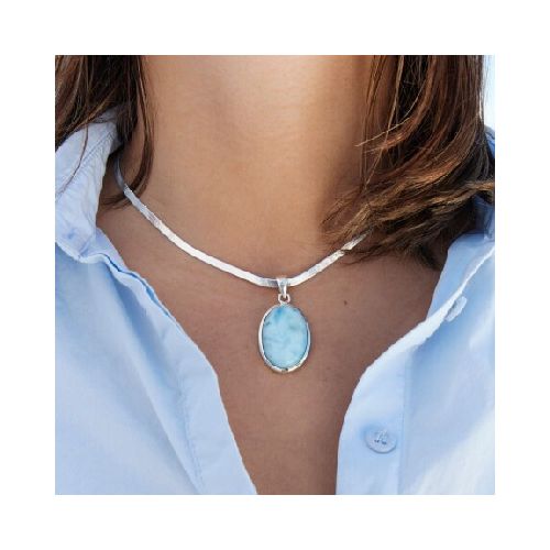 Dije Flora Larimar - Plata 925