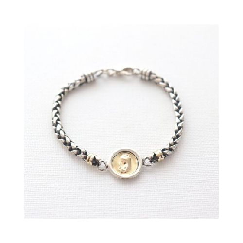 Pulsera Virgen Niña - Plata y Oro