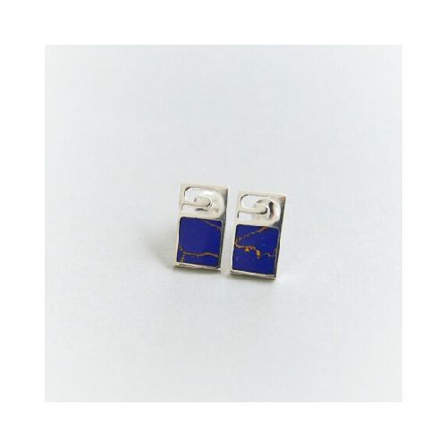 Caravanas Río Lapislazuli - Plata 925